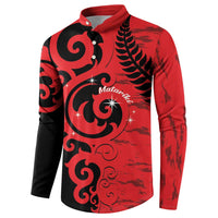 New Zealand Matariki Button Sweatshirt Maori New Year Koru Pattern