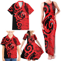 New Zealand Matariki Family Matching Tank Maxi Dress and Hawaiian Shirt Maori New Year Koru Pattern LT22 - Polynesian Pride