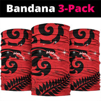 New Zealand Matariki Neck Gaiter Maori New Year Koru Pattern