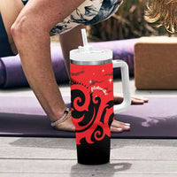 New Zealand Matariki Tumbler With Handle Maori New Year Koru Pattern