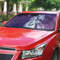 New Zealand Matariki Auto Sun Shade Maori Manaia Galaxy Silver Fern Purple Color
