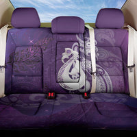 New Zealand Matariki Back Car Seat Cover Maori Manaia Galaxy Silver Fern Purple Color LT22 One Size Purple - Polynesian Pride