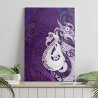 New Zealand Matariki Canvas Wall Art Maori Manaia Galaxy Silver Fern Purple Color