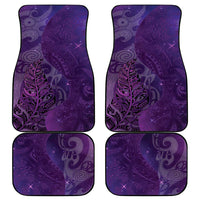 New Zealand Matariki Car Mats Maori Manaia Galaxy Silver Fern Purple Color