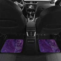 New Zealand Matariki Car Mats Maori Manaia Galaxy Silver Fern Purple Color