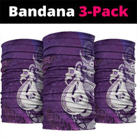 New Zealand Matariki Neck Gaiter Maori Manaia Galaxy Silver Fern Purple Color