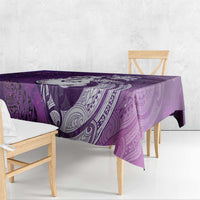 New Zealand Matariki Tablecloth Maori Manaia Galaxy Silver Fern Purple Color