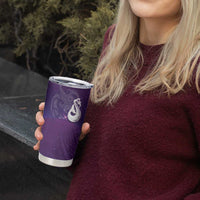 New Zealand Matariki Tumbler Cup Maori Manaia Galaxy Silver Fern Purple Color LT22 - Polynesian Pride