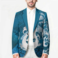 New Zealand Matariki Blazer Maori Manaia Galaxy Silver Fern Blue Color
