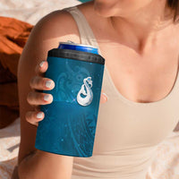 New Zealand Matariki 4 in 1 Can Cooler Tumbler Maori Manaia Galaxy Silver Fern Blue Color LT22 - Polynesian Pride