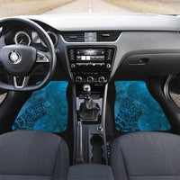 New Zealand Matariki Car Mats Maori Manaia Galaxy Silver Fern Blue Color