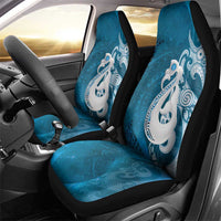 New Zealand Matariki Car Seat Cover Maori Manaia Galaxy Silver Fern Blue Color