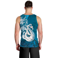 New Zealand Matariki Men Tank Top Maori Manaia Galaxy Silver Fern Blue Color