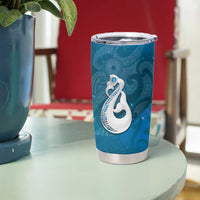 New Zealand Matariki Tumbler Cup Maori Manaia Galaxy Silver Fern Blue Color