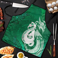 New Zealand Matariki Apron Maori Manaia Galaxy Silver Fern Green Color