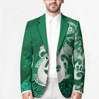 New Zealand Matariki Blazer Maori Manaia Galaxy Silver Fern Green Color
