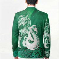 New Zealand Matariki Blazer Maori Manaia Galaxy Silver Fern Green Color