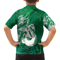 New Zealand Matariki Hawaiian Shirt Maori Manaia Galaxy Silver Fern Green Color LT22 - Polynesian Pride