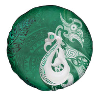 New Zealand Matariki Spare Tire Cover Maori Manaia Galaxy Silver Fern Green Color LT22 - Polynesian Pride
