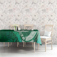 New Zealand Matariki Tablecloth Maori Manaia Galaxy Silver Fern Green Color