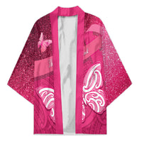 New Zealand Breast Cancer Awareness Kimono Pink Ribbon Butterfly Maori Pattern