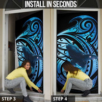 New Zealand Matariki Door Cover Maori Humpback Whale Galaxy