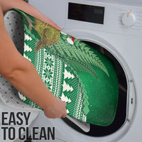 New Zealand Kakapo Christmas In July Bathroom Set Silver Fern Santa Xmas Green Color