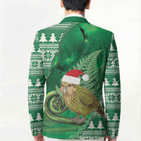 New Zealand Kakapo Christmas In July Blazer Silver Fern Santa Xmas Green Color