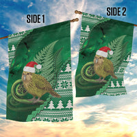 New Zealand Kakapo Christmas In July Garden Flag Silver Fern Santa Xmas Green Color