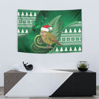 New Zealand Kakapo Christmas In July Tapestry Silver Fern Santa Xmas Green Color