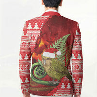 New Zealand Kakapo Christmas In July Blazer Silver Fern Santa Xmas Red Color