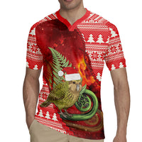 New Zealand Kakapo Christmas In July Rugby Jersey Silver Fern Santa Xmas Red Color