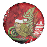 New Zealand Kakapo Christmas In July Spare Tire Cover Silver Fern Santa Xmas Red Color