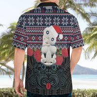 New Zealand Hei Tiki Christmas In July Hawaiian Shirt Pohutukawa Santa Xmas Polynesian Pattern LT22 - Polynesian Pride