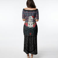 New Zealand Hei Tiki Christmas In July Puletasi Pohutukawa Santa Xmas Polynesian Pattern LT22 - Polynesian Pride
