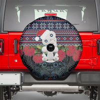 New Zealand Hei Tiki Christmas In July Spare Tire Cover Pohutukawa Santa Xmas Polynesian Pattern LT22 - Polynesian Pride