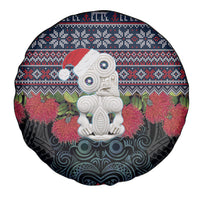 New Zealand Hei Tiki Christmas In July Spare Tire Cover Pohutukawa Santa Xmas Polynesian Pattern LT22 - Polynesian Pride