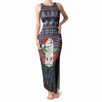 New Zealand Hei Tiki Christmas In July Tank Maxi Dress Pohutukawa Santa Xmas Polynesian Pattern LT22 Women Black - Polynesian Pride