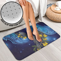 New Zealand Kokako Bird Bathroom Set Kowhai Galaxy Style Polynesian Pattern