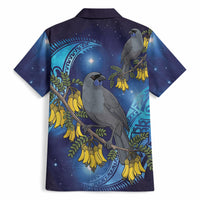 New Zealand Kokako Bird Hawaiian Shirt Kowhai Galaxy Style Polynesian Pattern LT22 - Polynesian Pride