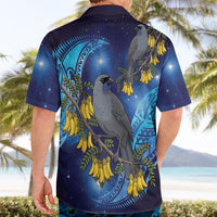 New Zealand Kokako Bird Hawaiian Shirt Kowhai Galaxy Style Polynesian Pattern LT22 - Polynesian Pride