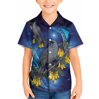 New Zealand Kokako Bird Hawaiian Shirt Kowhai Galaxy Style Polynesian Pattern LT22 - Polynesian Pride