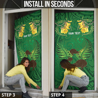Personalised South Canterbury Anniversary Day Door Cover Kiwi Kowhai Silver Fern Maori Pattern LT22 - Polynesian Pride