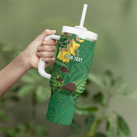 Personalised South Canterbury Anniversary Day Tumbler With Handle Kiwi Kowhai Silver Fern Maori Pattern LT22 - Polynesian Pride