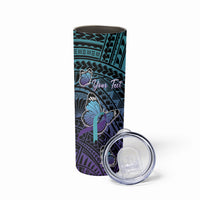 Personalised New Zealand Suicide Prevention Month Skinny Tumbler Maori Mauri Tu Mauri Ora Polynesian Pattern LT22 - Polynesian Pride