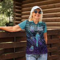 Personalised New Zealand Suicide Prevention Month Women Polo Shirt Maori Mauri Tu Mauri Ora Polynesian Pattern LT22 - Polynesian Pride