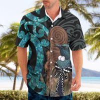 New Zealand Tui Bird Wahaika Hawaiian Shirt Maori Weapon Paua Shell Koru Pattern LT22 - Polynesian Pride