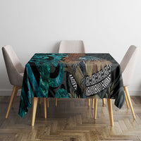New Zealand Tui Bird Wahaika Tablecloth Maori Weapon Paua Shell Koru Pattern