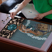 New Zealand Tui Bird Maripi Puzzle Maori Weapon Kowhaiwhai Pattern