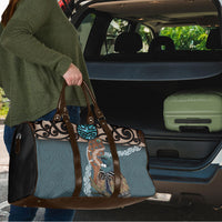 New Zealand Tui Bird Maripi Travel Bag Maori Weapon Kowhaiwhai Pattern